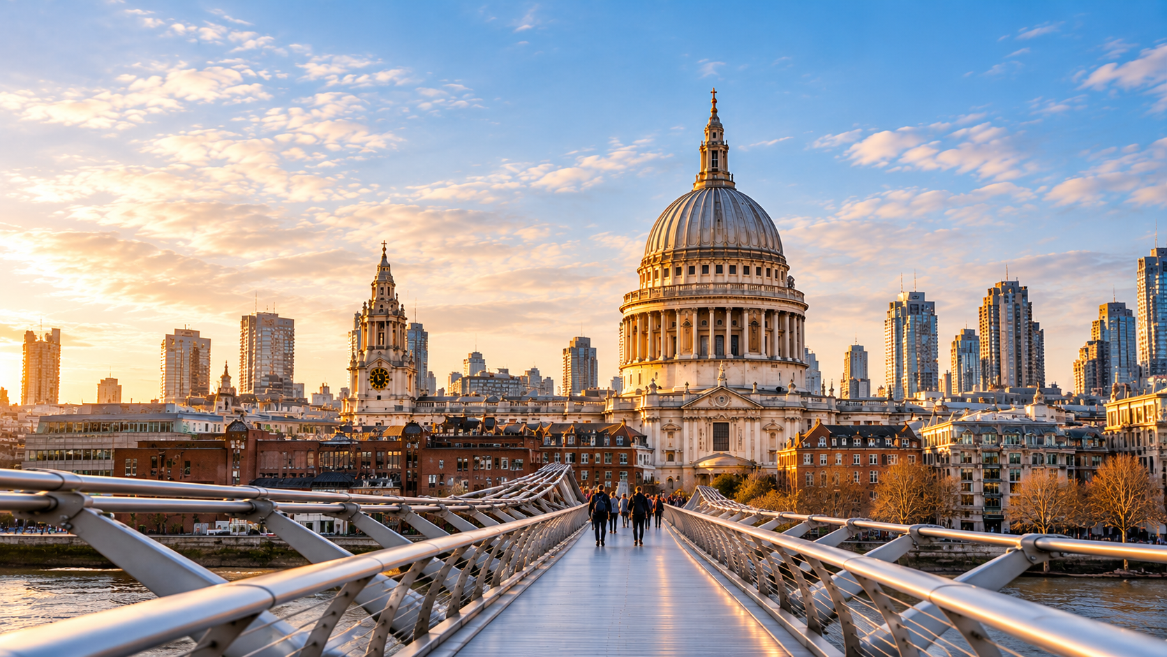 St Paul's Cathedral seen from the Millennium Bridge